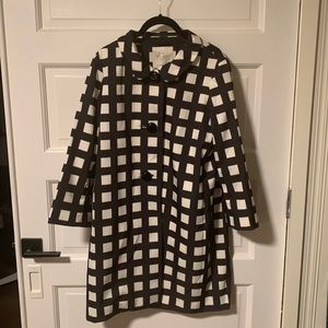 Kate Spade black and white trench